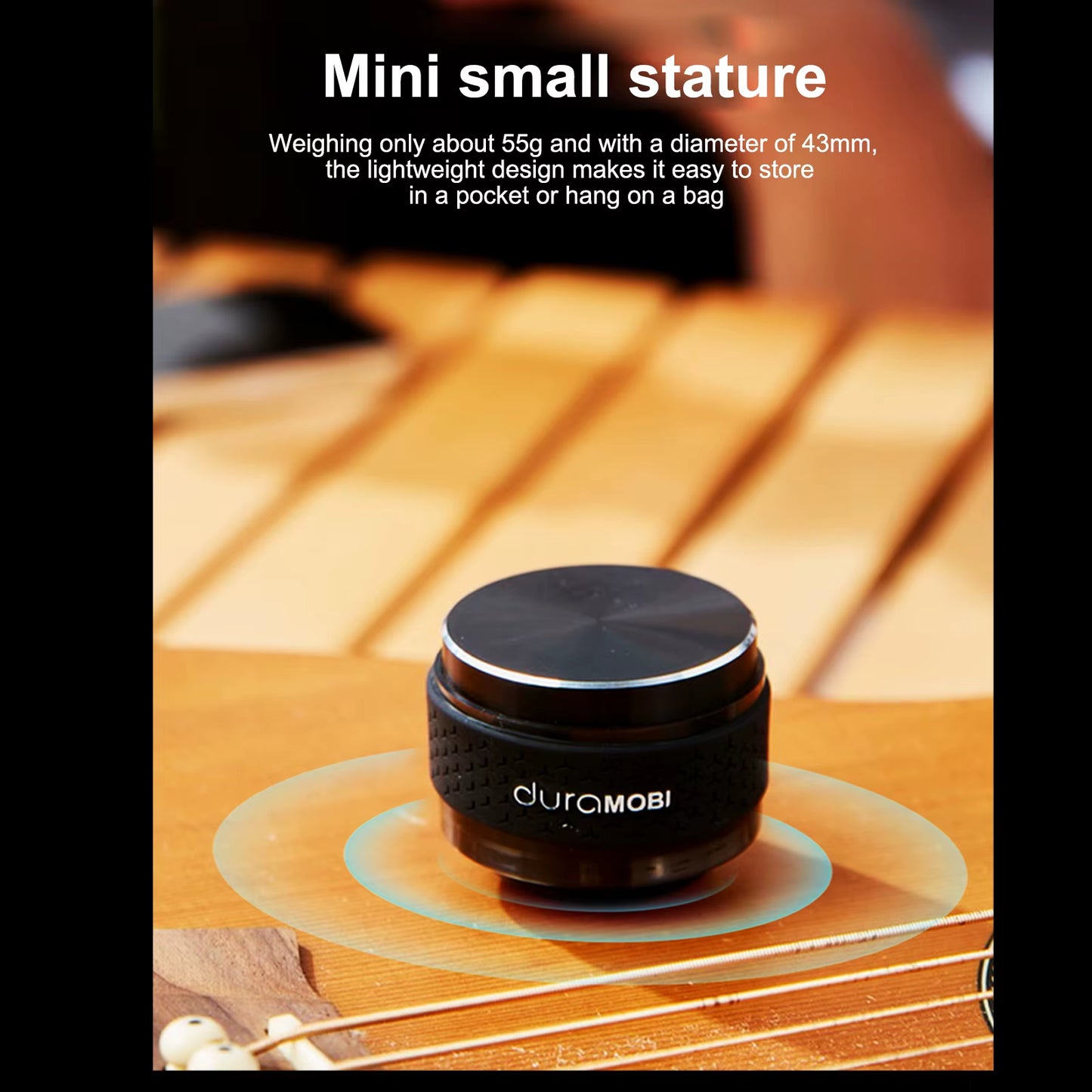 Duramobi Bone Conduction Speaker Mini Wireless BT 5.0 Speaker True Wireless Speakers EQ Mode Adjustable Colorful Ambient Light